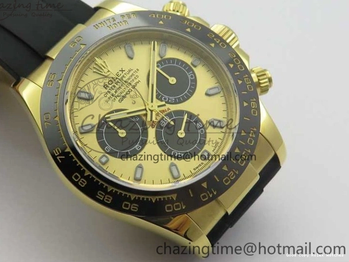 Best AAA Replica Sites YG (Free Black Noob V3 Edition SS Best Strap Strap) Dial Vibrant Daytona YG 116518 904L Plated Extra on 3208 Rubber 1:1 Black SA4130 Case 0117